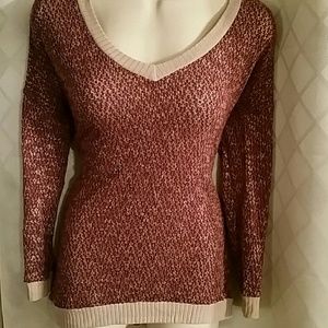 Olivia moon maroon knit sweater